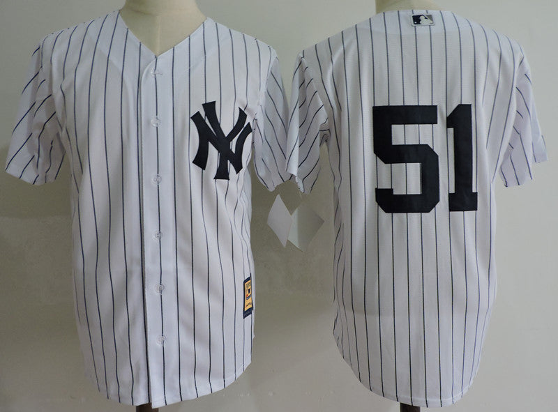 Bernie Williams New York Yankees white Throwback jersey