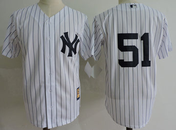 Bernie Williams New York Yankees white Throwback jersey