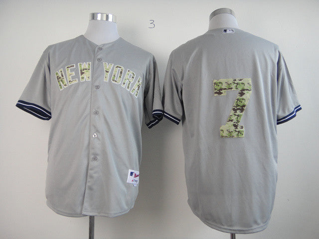 Mantle Grey New York Yankees camo Camo jersey