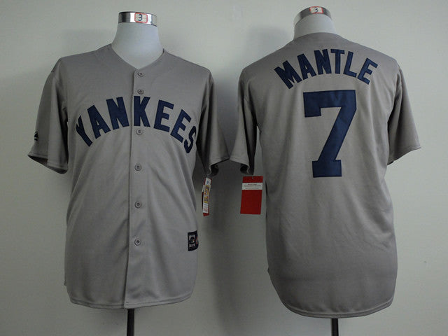 Mantle New York Yankees grey jersey