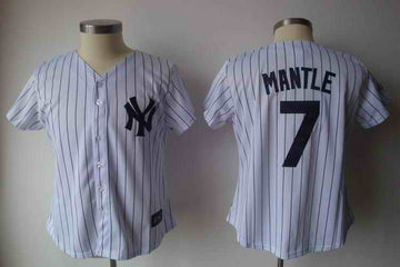Mantle White New York Yankees black jersey
