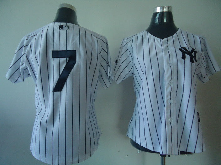 Mantle White New York Yankees black jersey