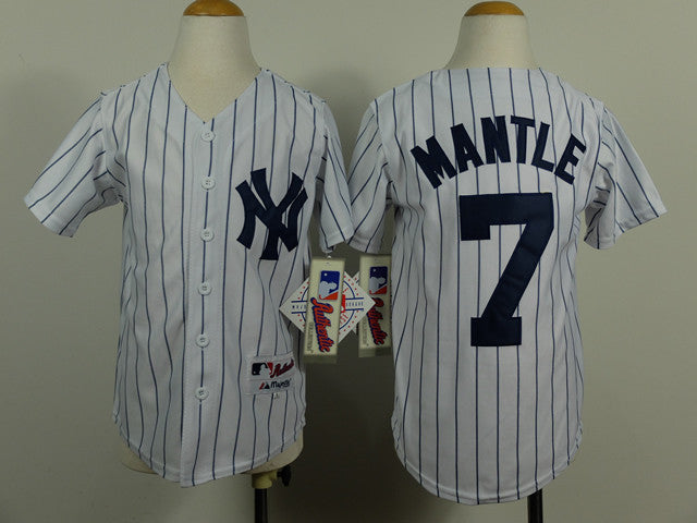 Mantle New York Yankees white Throwback jersey