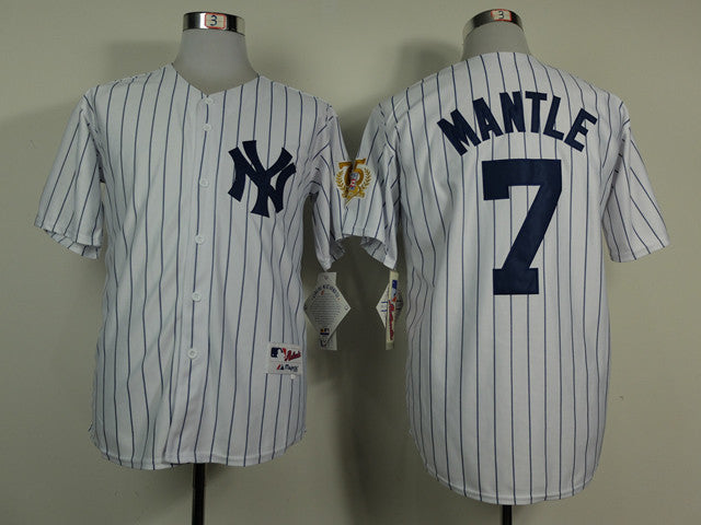 Mantle New York Yankees white jersey