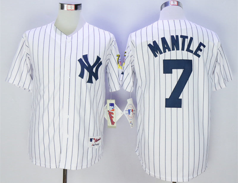 Mickey Mantle New York Yankees white jersey