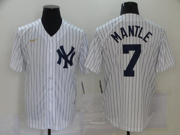 Mickey Mantle New York Yankees white jersey