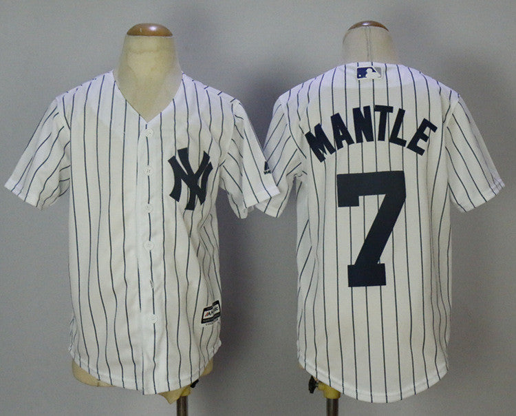 Mickey Mantle New York Yankees white jersey