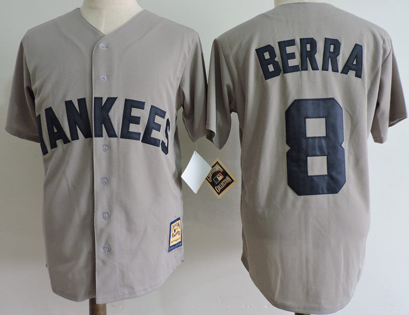 Yogi Berra New York Yankees gray Cooperstown jersey