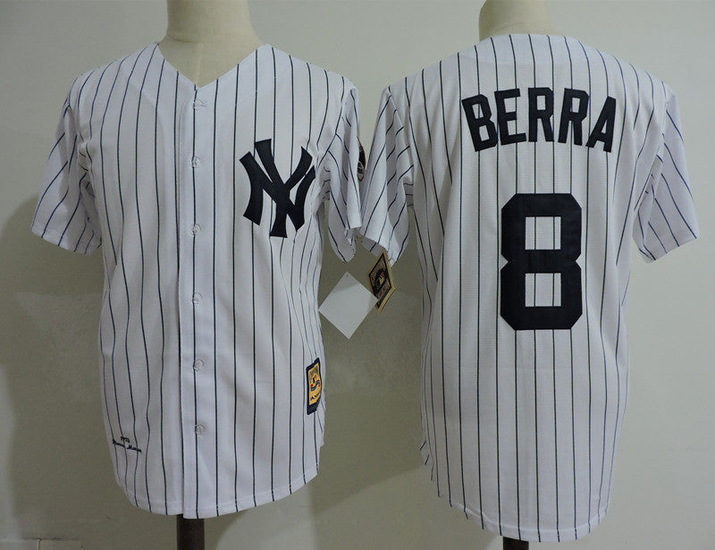 Yogi Berra New York Yankees white Cooperstown jersey