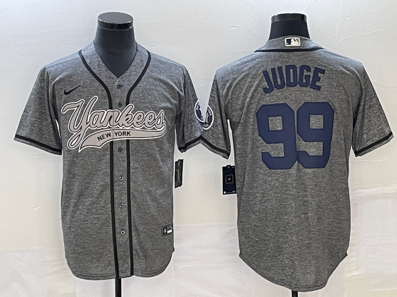Aaron Judge New York Yankees gray jersey