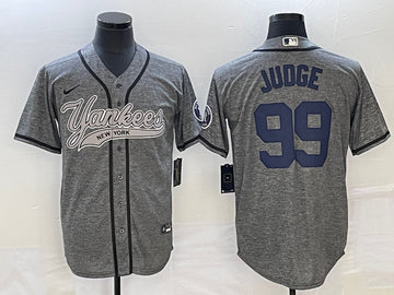 Aaron Judge New York Yankees gray jersey