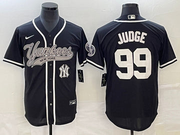 Aaron Judge Logo New York Yankees black jersey