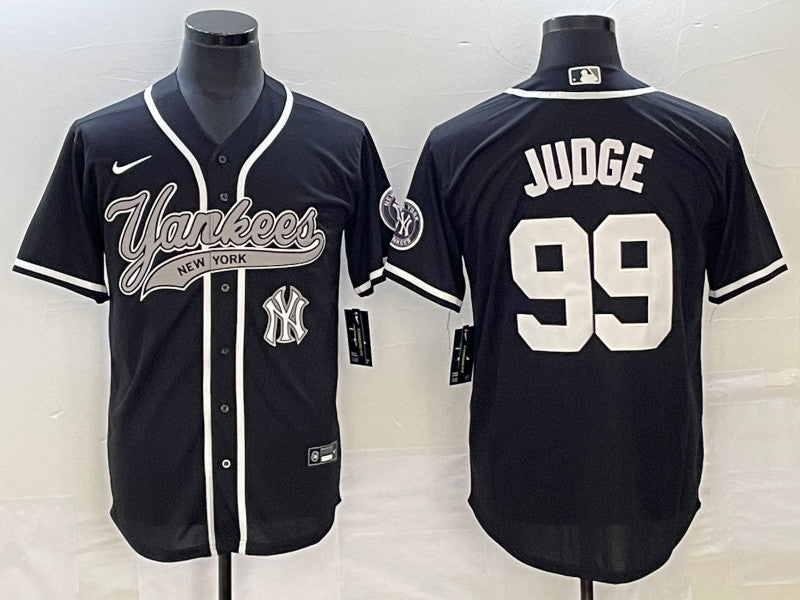 Aaron Judge Logo New York Yankees black jersey