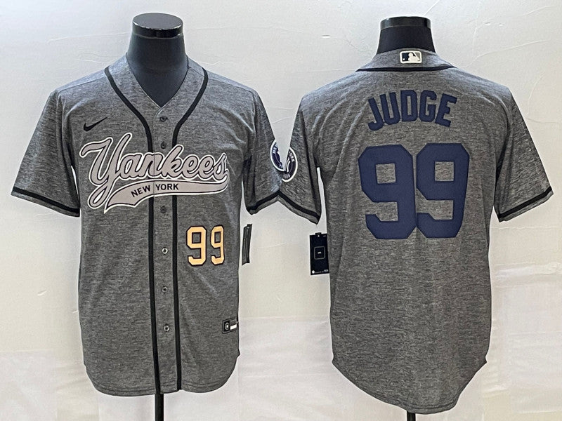 Aaron Judge Number New York Yankees gray jersey