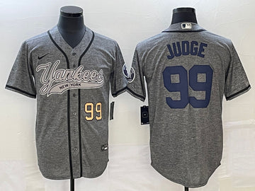 Aaron Judge Number New York Yankees gray jersey