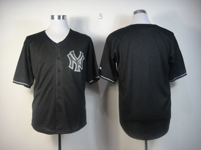 Custom New York Yankees black Fashion jersey