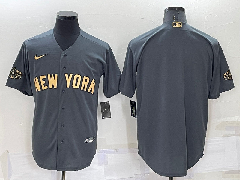 Custom New York Yankees charcoal All-Star jersey