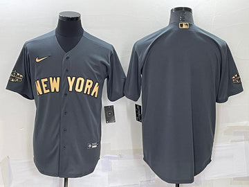 Custom New York Yankees charcoal All-Star jersey