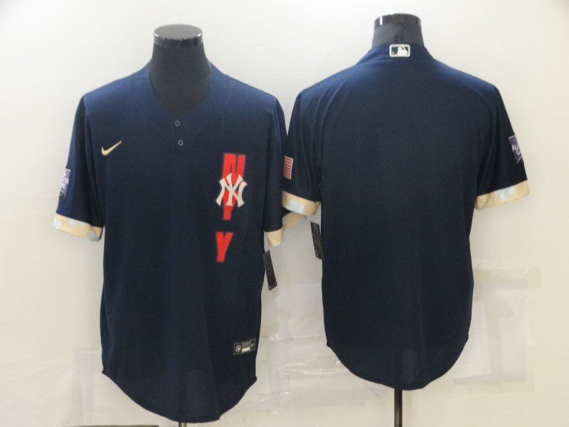 Custom New York Yankees navy All-Star jersey