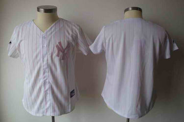 Blank White New York Yankees pink jersey