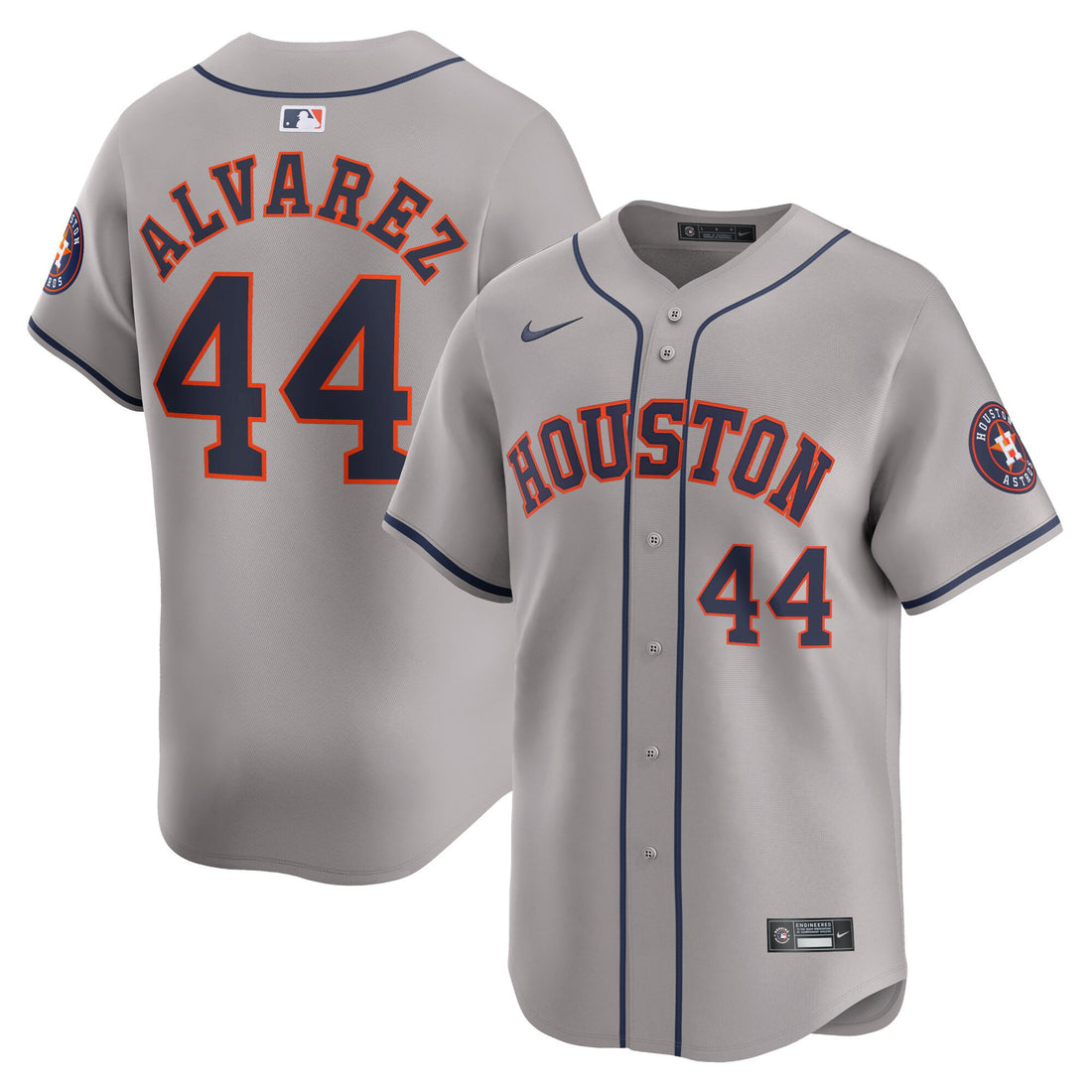 Yordan Alvarez Houston Astros gray Limited jersey