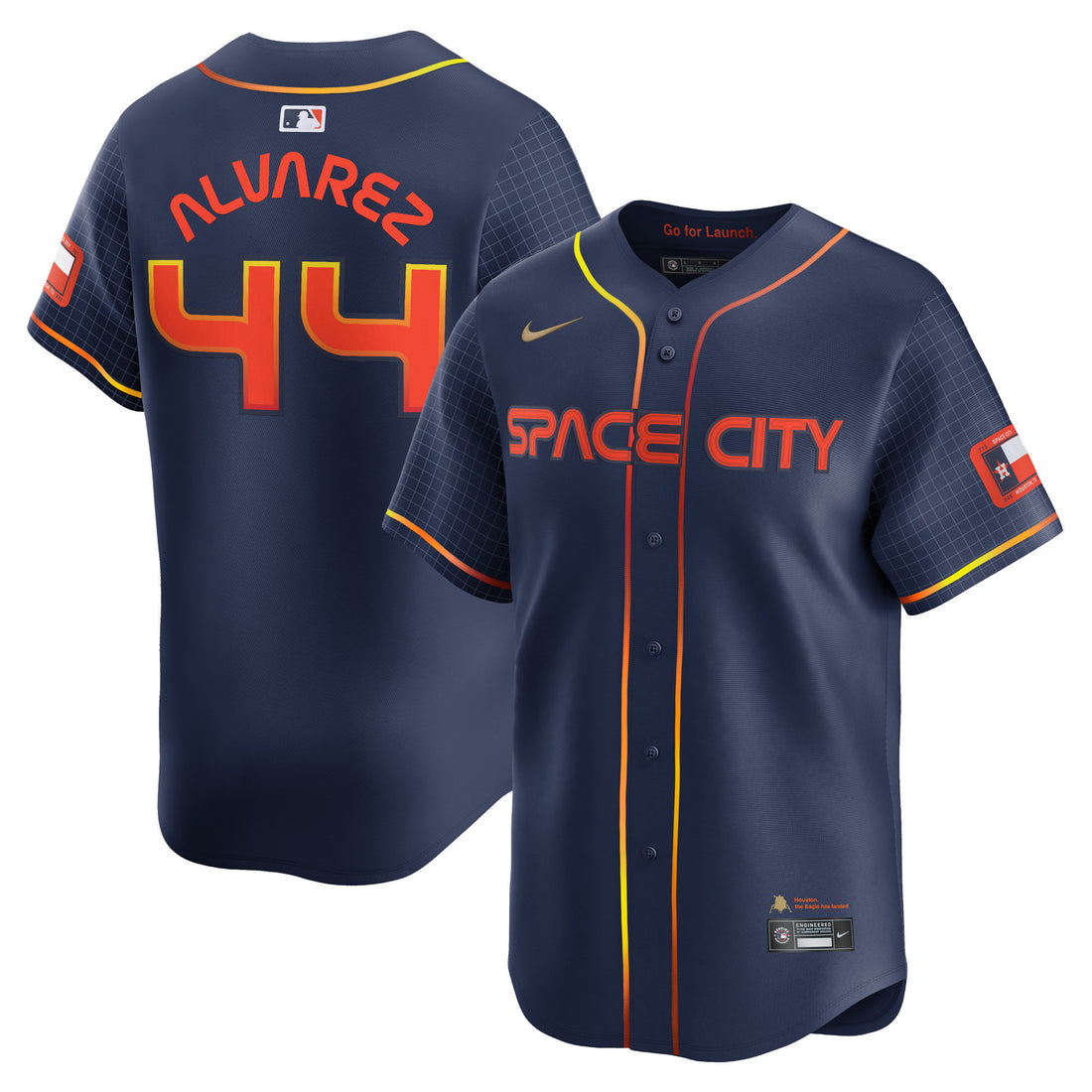 Yordan Alvarez Houston Astros navy City Connect jersey
