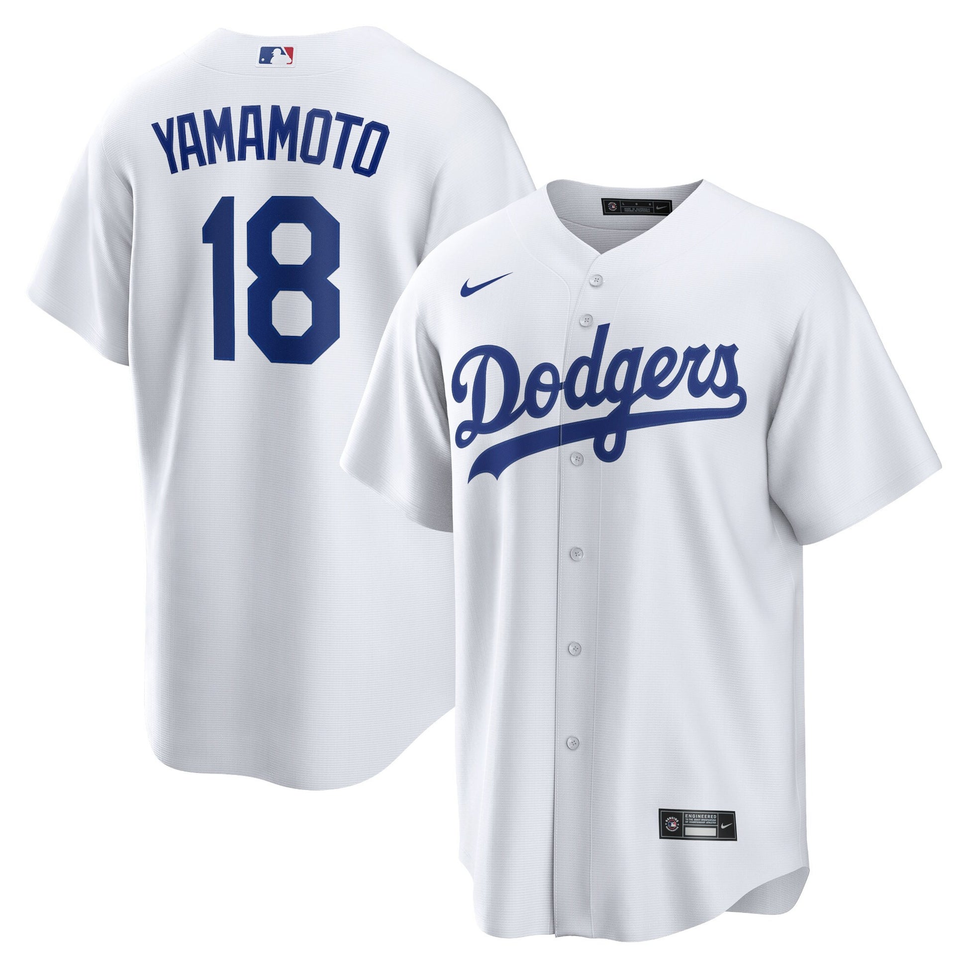 Yoshinobu Yamamoto Los Angeles Dodgers white Home jersey