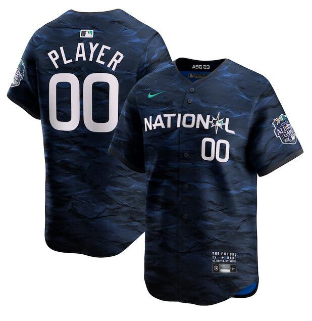 Custom MLB All-Star royal jersey