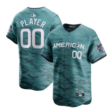 Custom MLB All-Star teal jersey