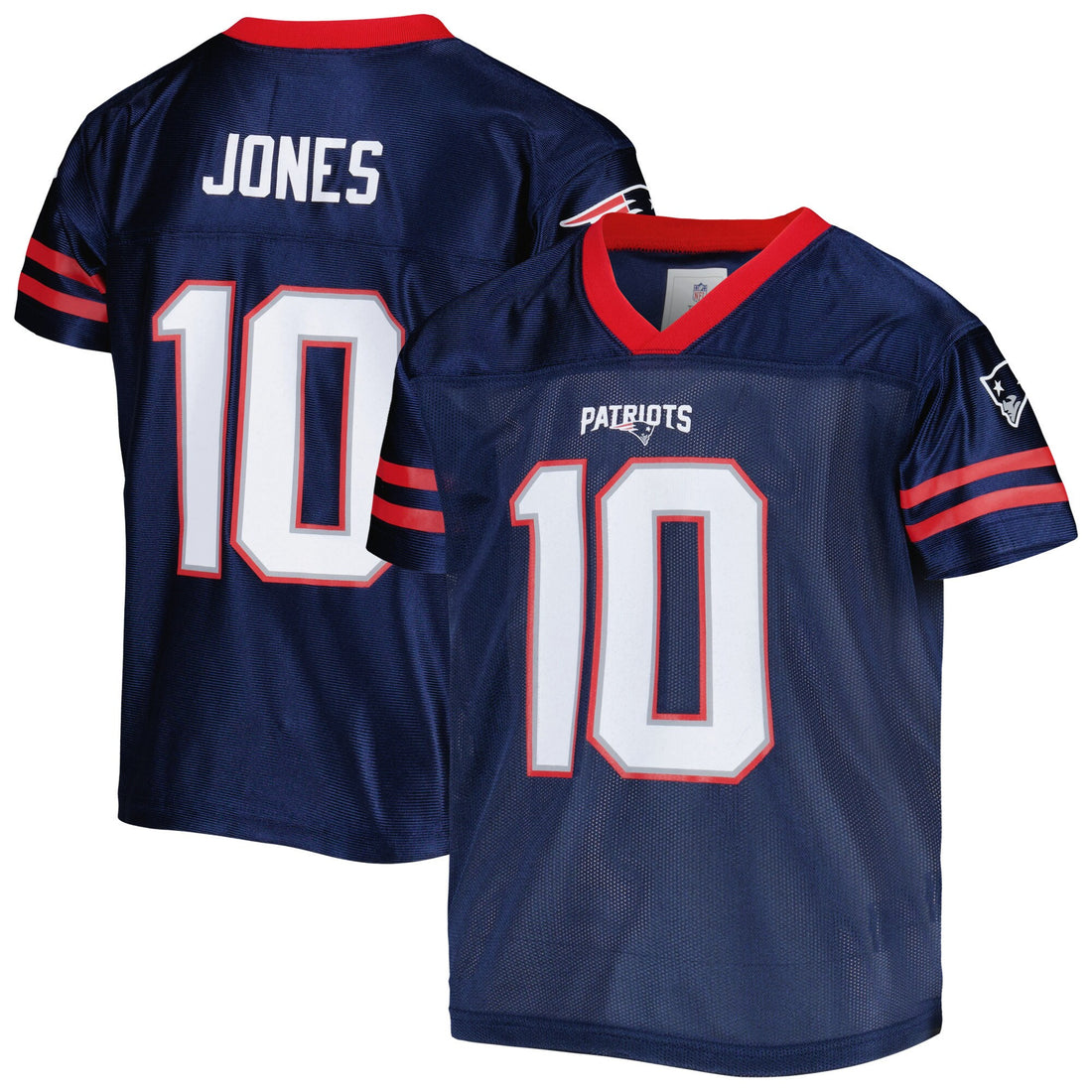 Mac Jones New England Patriots navy jersey