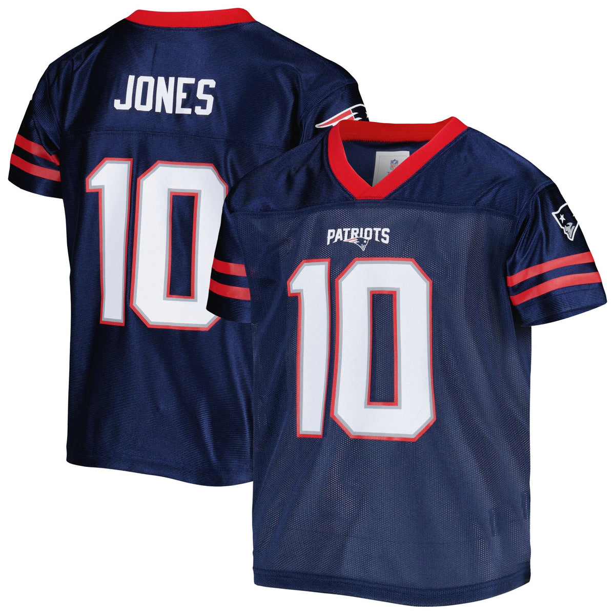 Mac Jones New England Patriots navy jersey