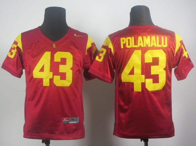 Troy Polamalu USC Trojans red jersey