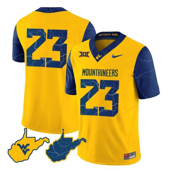 West Virginia Mountaineers gold jersey