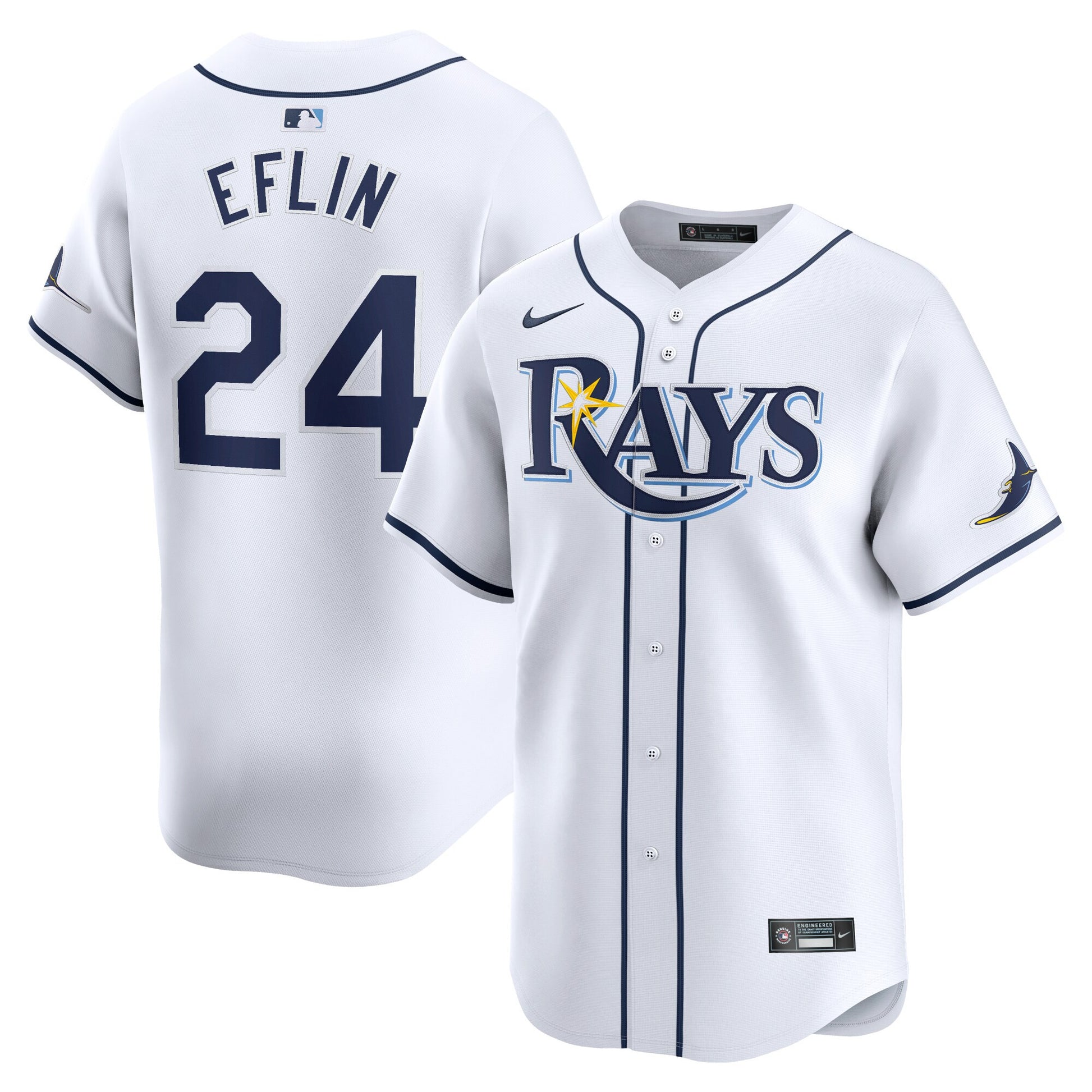 Zach Eflin Tampa Bay Rays white Limited jersey
