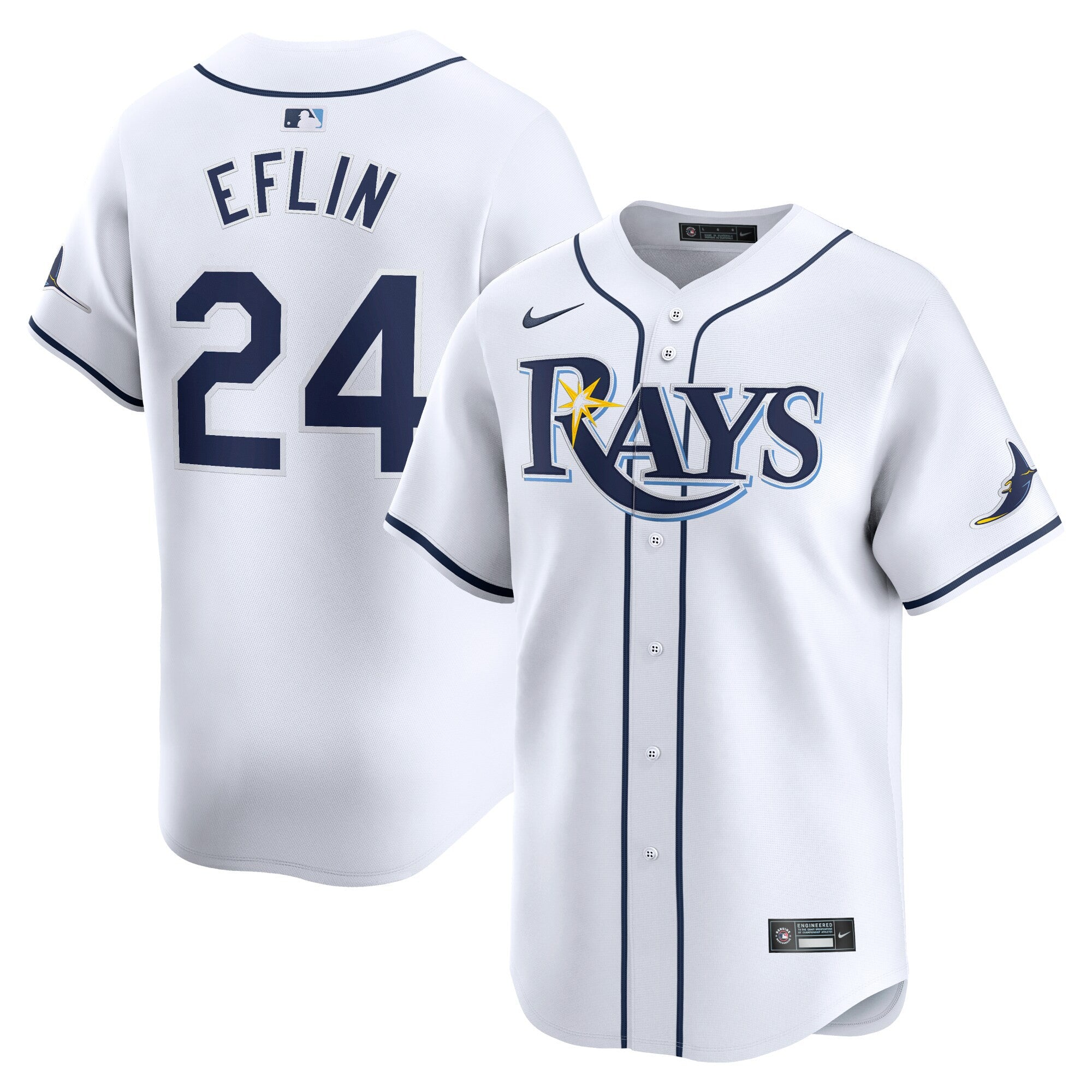 Zach Eflin Tampa Bay Rays white Limited jersey