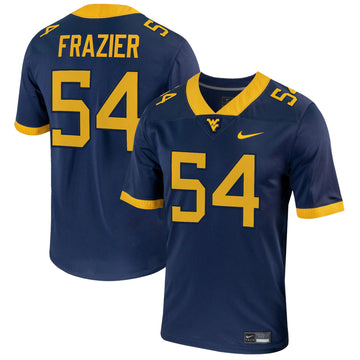 Zach Frazier West Virginia Mountaineers navy jersey