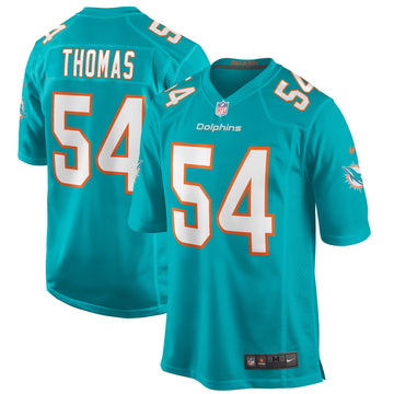 Zach Thomas Miami Dolphins aqua Game jersey