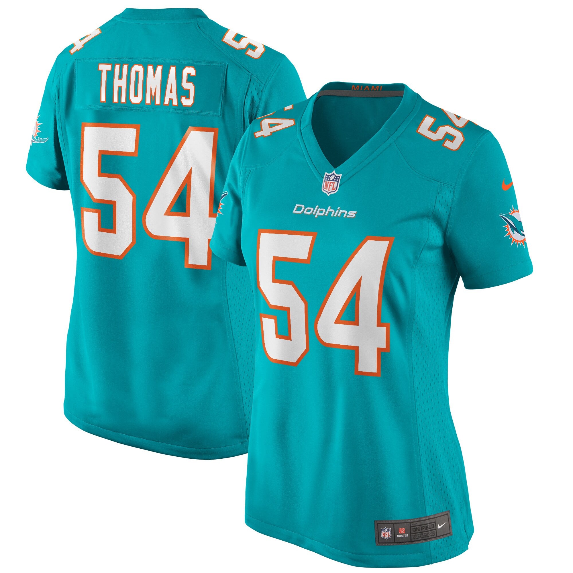 Zach Thomas Miami Dolphins aqua Game jersey
