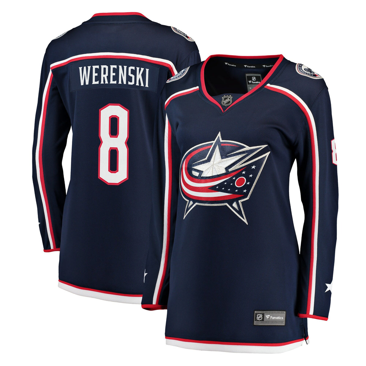 Zach Werenski Columbus Blue Jackets navy jersey