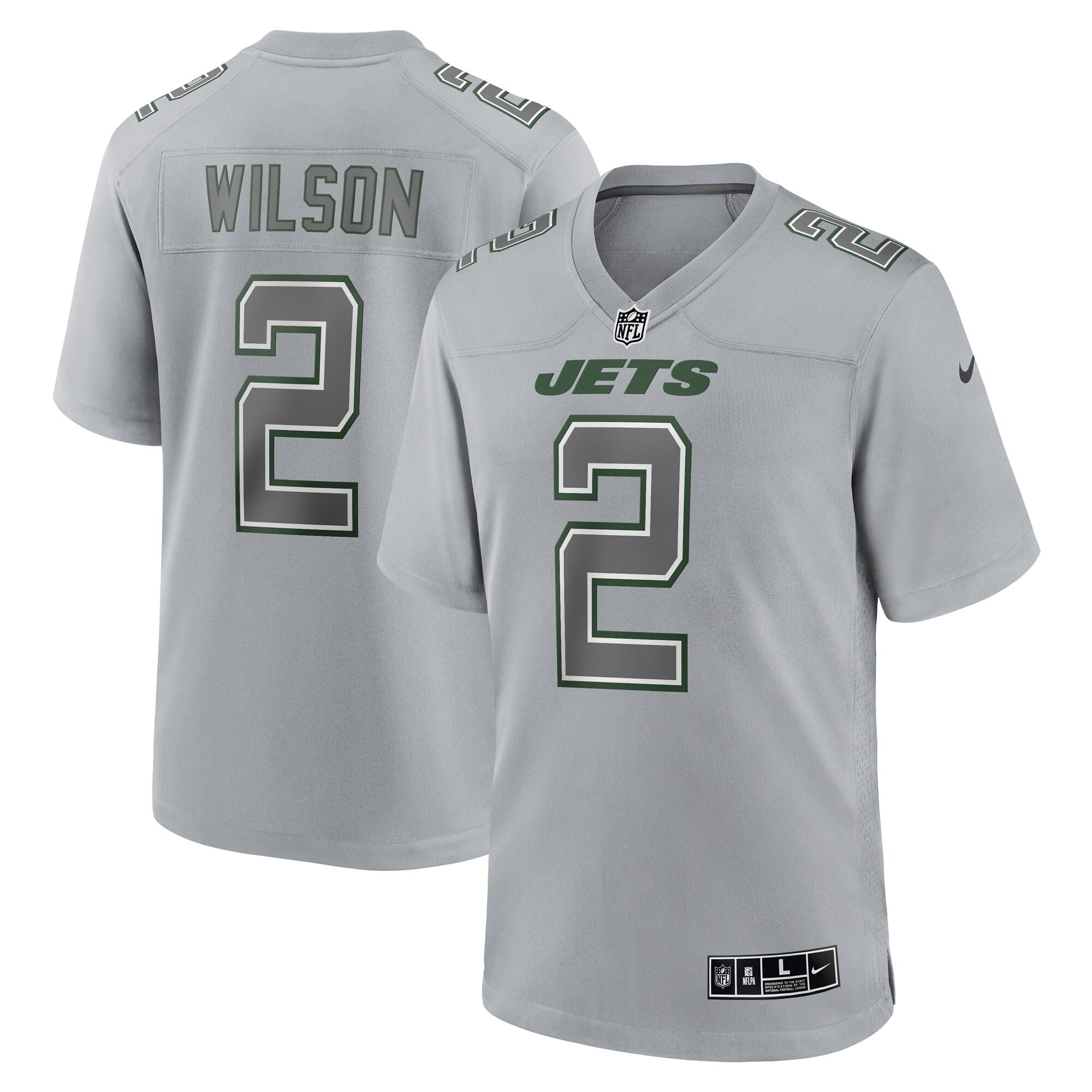 Zach Wilson Atmosphere New York Jets gray Fashion jersey