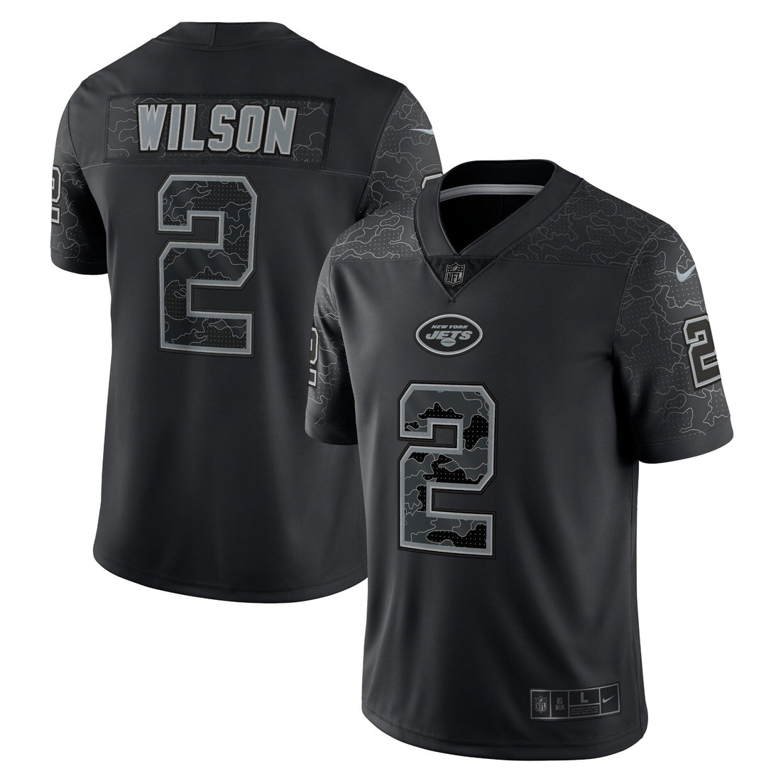 Zach Wilson Rflctv New York Jets black Limited jersey