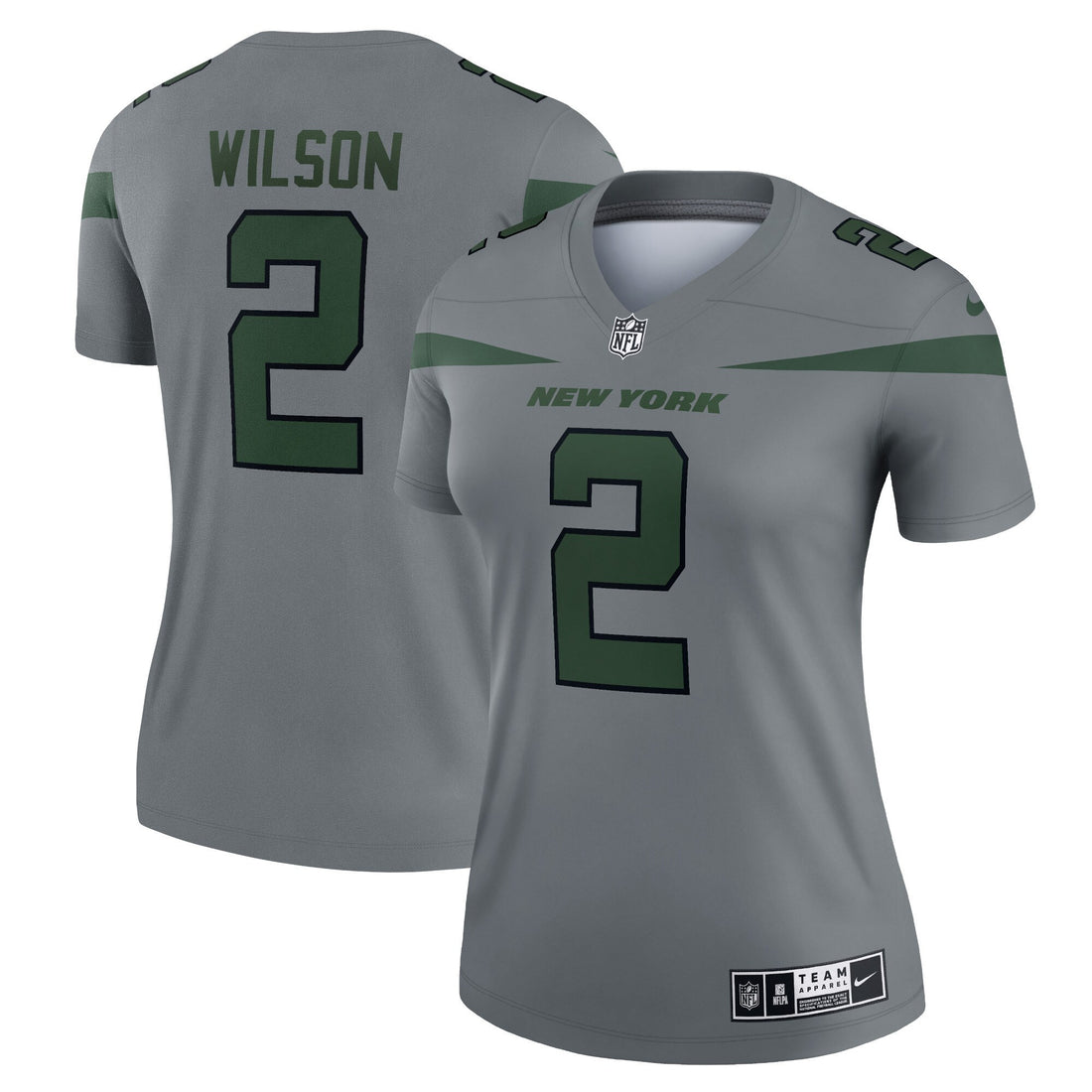 Zach Wilson New York Jets gray Inverted Legend jersey