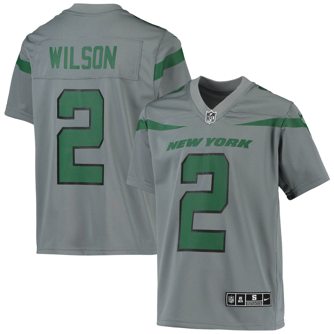 Zach Wilson New York Jets gray jersey