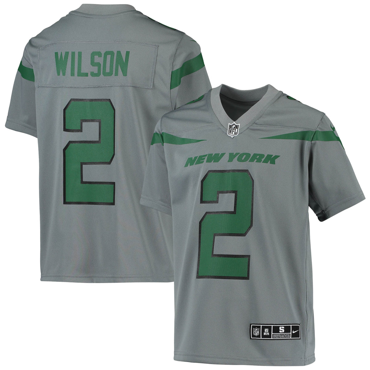Zach Wilson New York Jets gray jersey