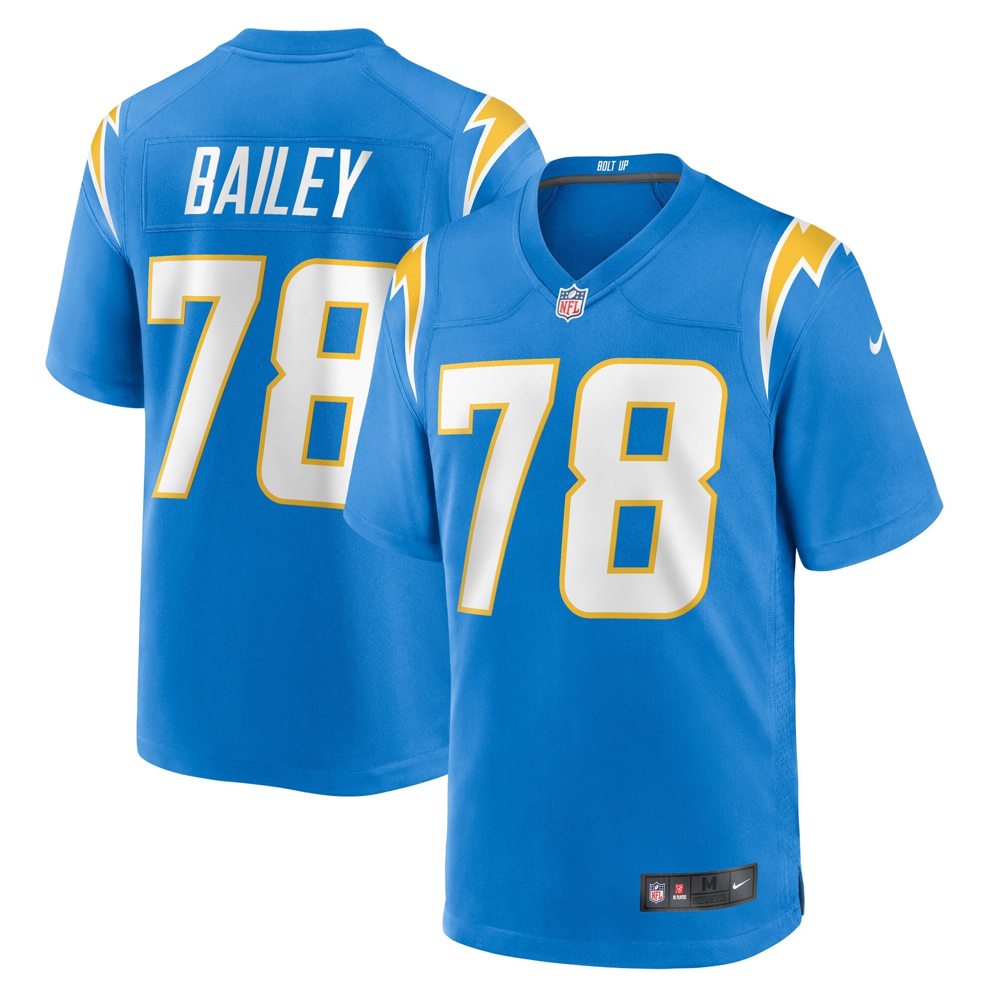Zack Bailey Los Angeles Chargers blue jersey