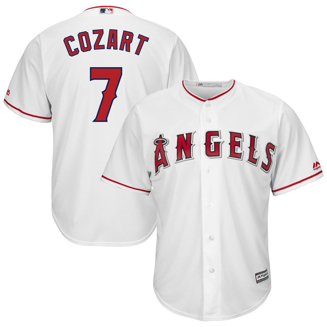 Zack Cozart Majestic Los Angeles Angels white Home jersey