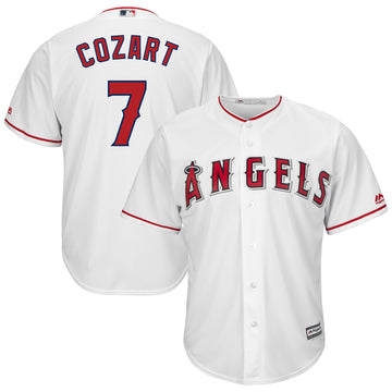 Zack Cozart Majestic Los Angeles Angels white Home jersey