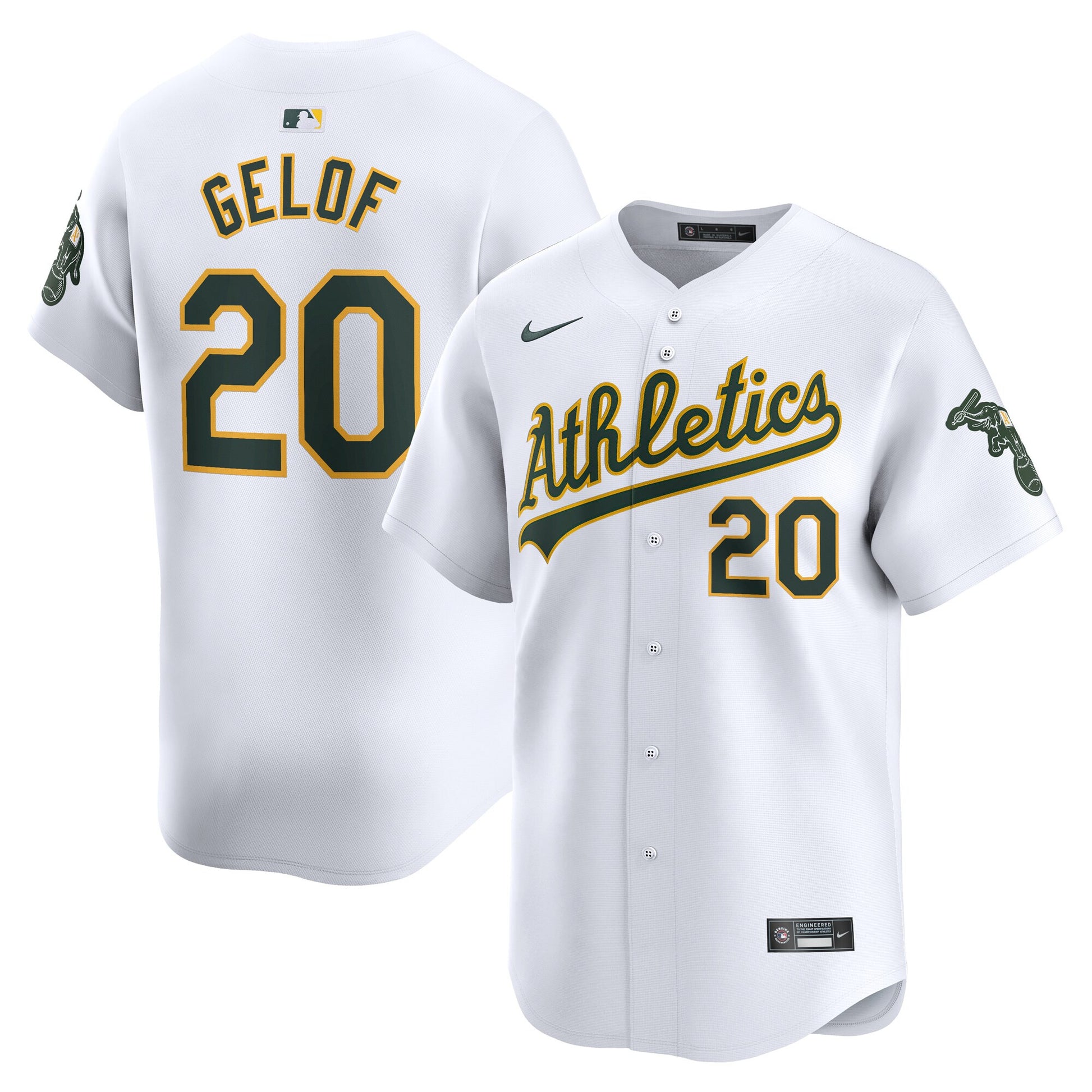 Zack Gelof Oakland Athletics white Limited jersey