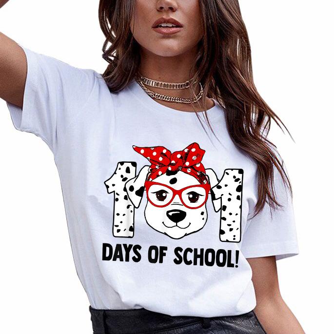 Teacher Shirt 101 Days Smarter Dalmatian Shirt for Teachers Personalized  Tee 100 Days of School Teacher Personalized T-shirt 22MSCL-038 